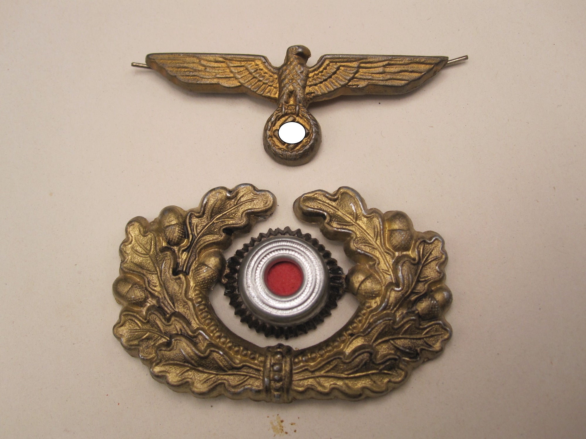 H.W.  -  -  SET Kokarde mit Mützenkranz und Mützenadler für Schirmmütze GENERAL des Heeres !!!