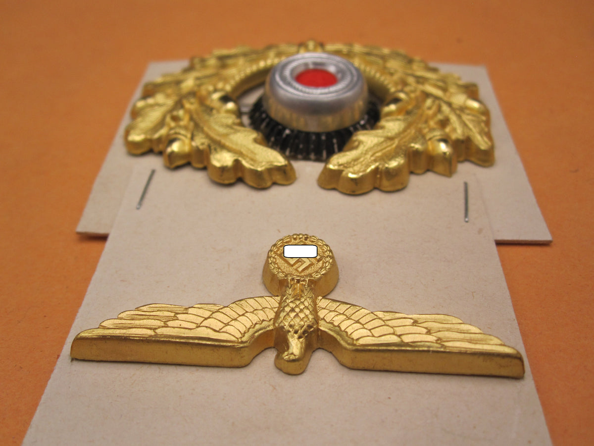 H.W.  -  -   Landstreitkräfte der Kriegsmarine SET Kokarde mit Mützenkranz und Mützenadler für Schirmmütze MINT CONDITION