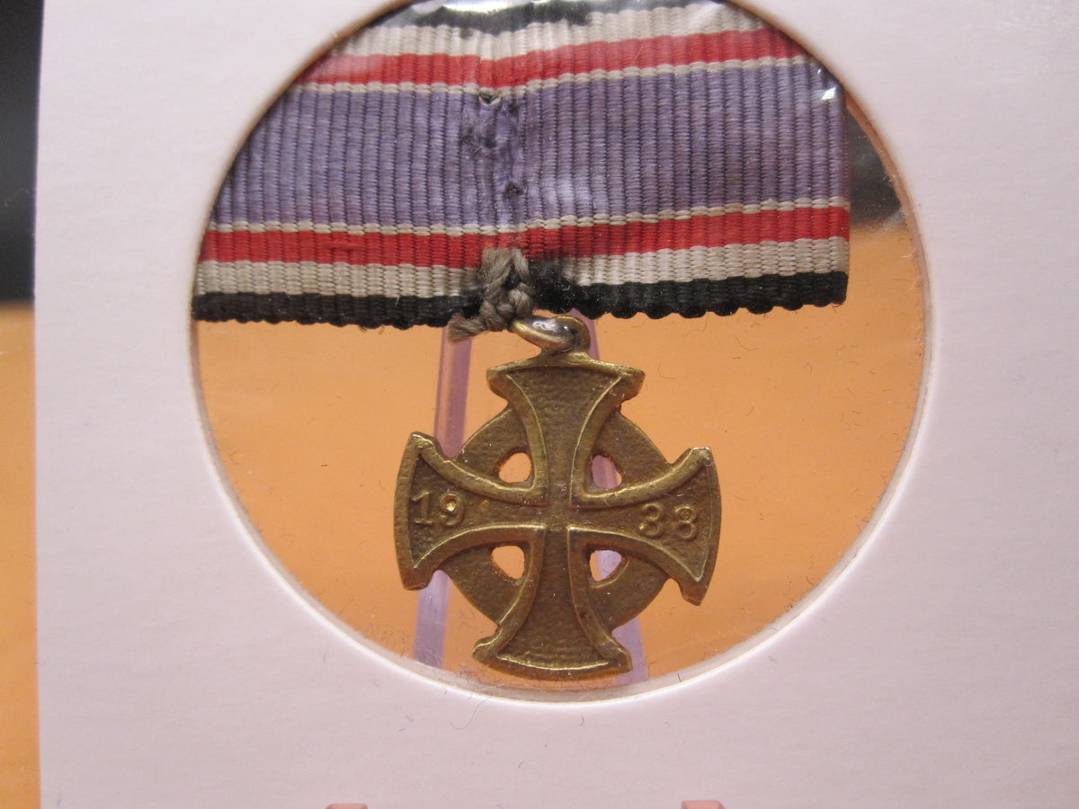 H.W.  -  - Miniatur Kreuz für Verdienste im Luftschutz Ehrenzeichen 1.Klasse  1938