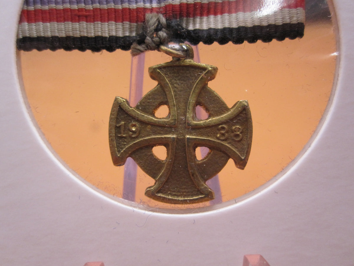 H.W.  -  - Miniatur Kreuz für Verdienste im Luftschutz Ehrenzeichen 1.Klasse  1938