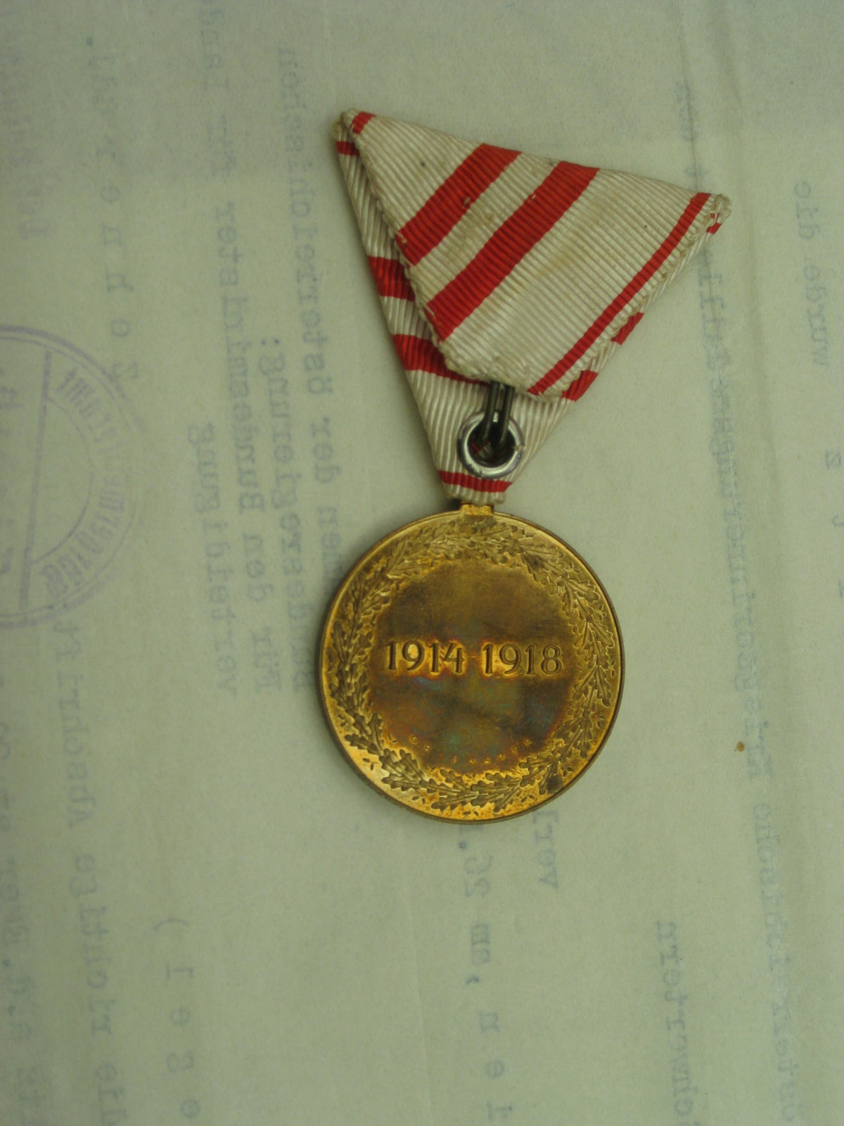 Österreich 1.Weltkrieg Tiroler Erinnerungsmedaille Verleihungsurkunden Kriegsmedaille 1914 - 1918