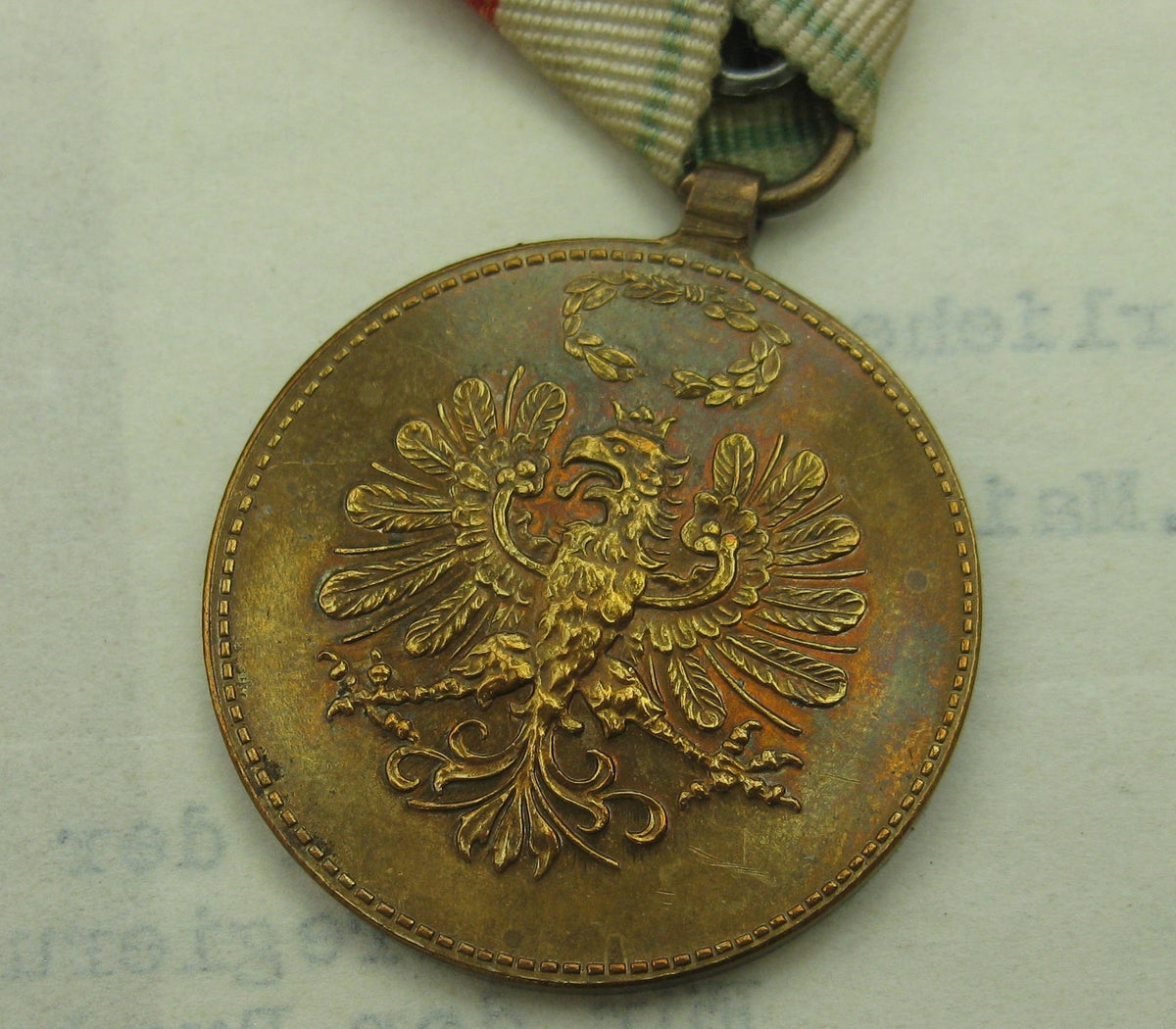 Österreich 1.Weltkrieg Tiroler Erinnerungsmedaille Verleihungsurkunden Kriegsmedaille 1914 - 1918