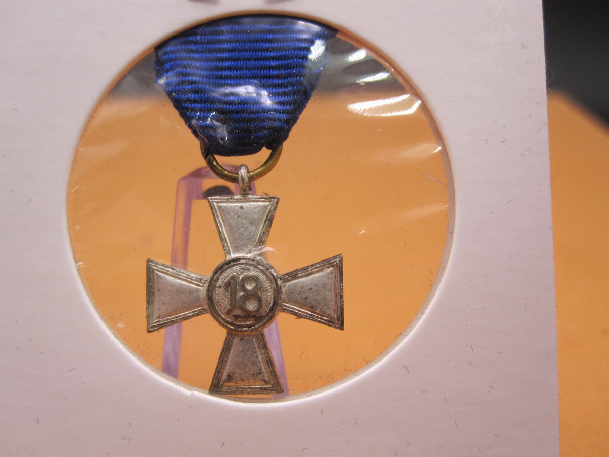 H.W.  -  - Miniatur Kreuz für 18 Dienstjahre in der Wehrmacht