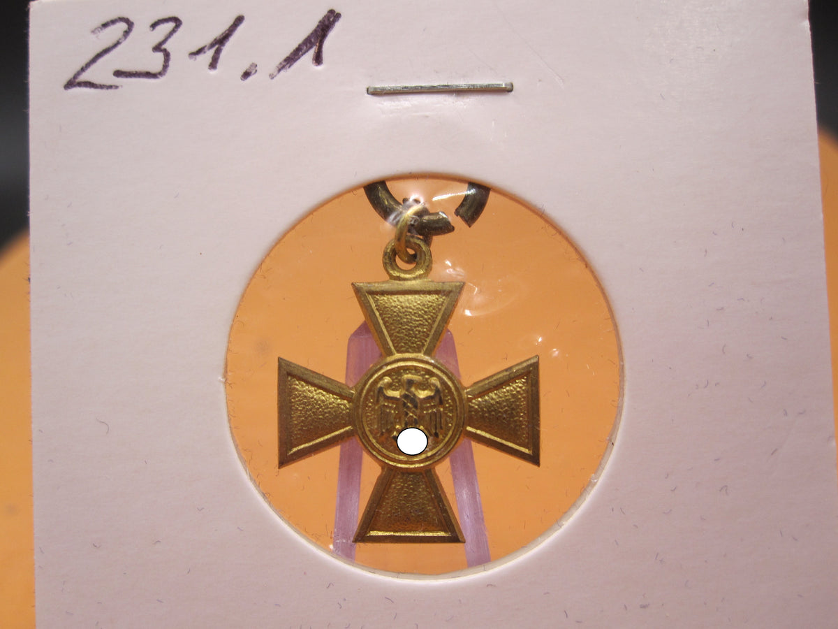 H.W.  -  - Miniatur Kreuz für 25 Dienstjahre in der Wehrmacht