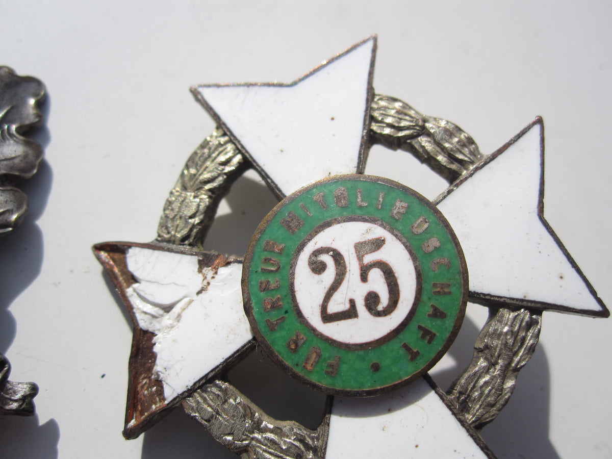 Sachsen - Weimar Militärverein Ehrenkreuz für 25 jährige Mitgliedschaft