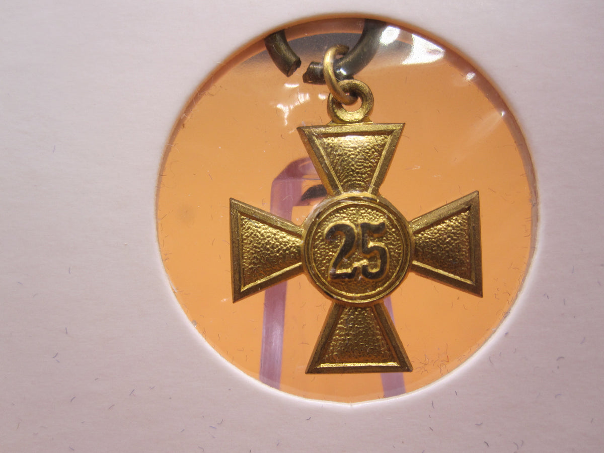 H.W.  -  - Miniatur Kreuz für 25 Dienstjahre in der Wehrmacht