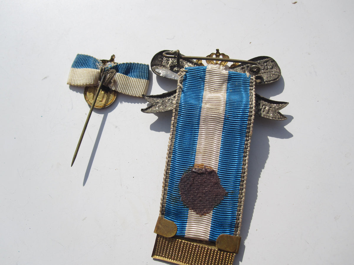 2 Abzeichen Bayern 17. Infanterie Regiment 1878 - 1903 ORFF / Nürnberg