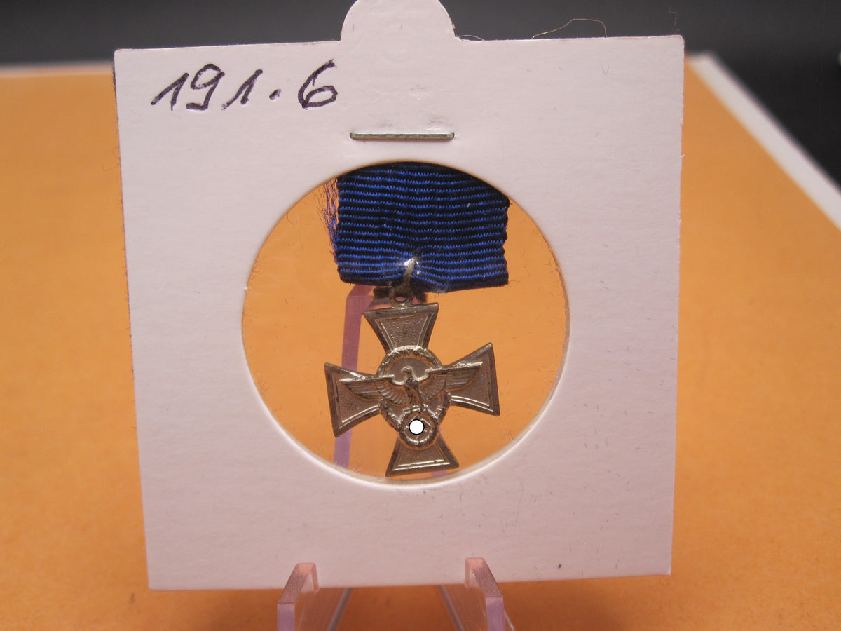 H.W.  -  - Miniatur Kreuz für 18 Dienstjahre in der deutschen Polizei