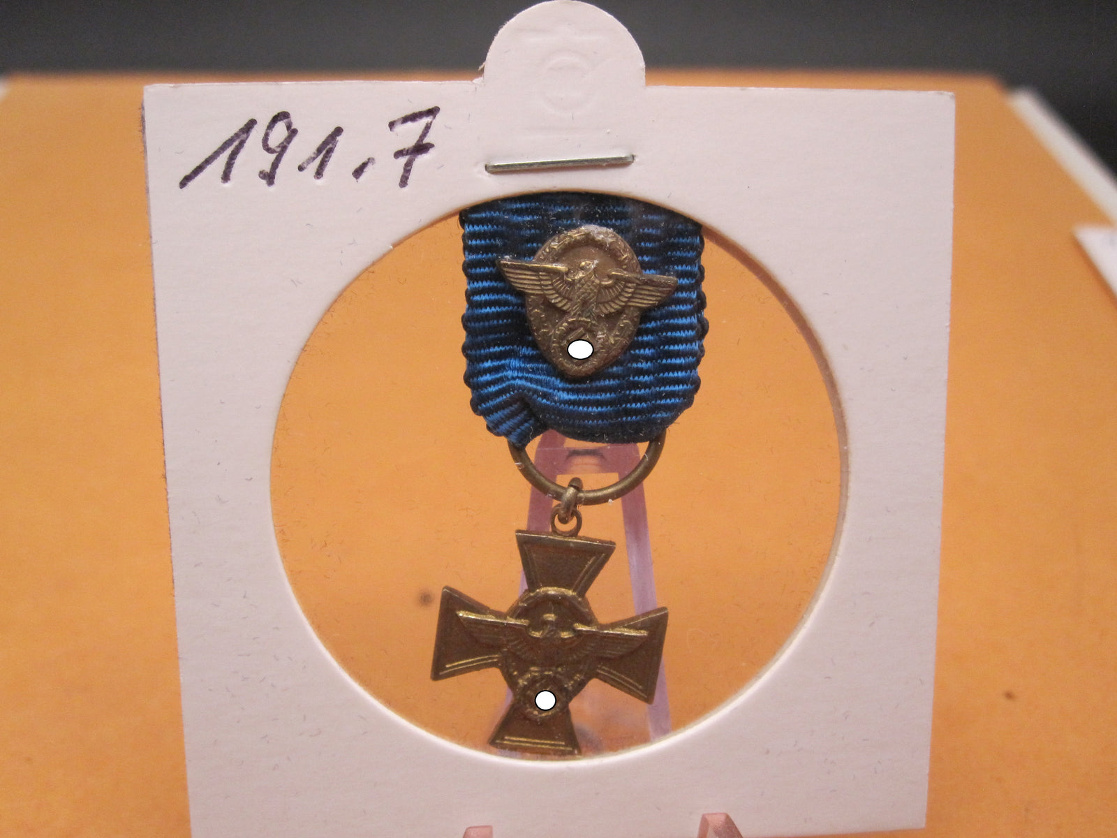 H.W.  -  - Miniatur Kreuz für 25 Dienstjahre in der deutschen Polizei