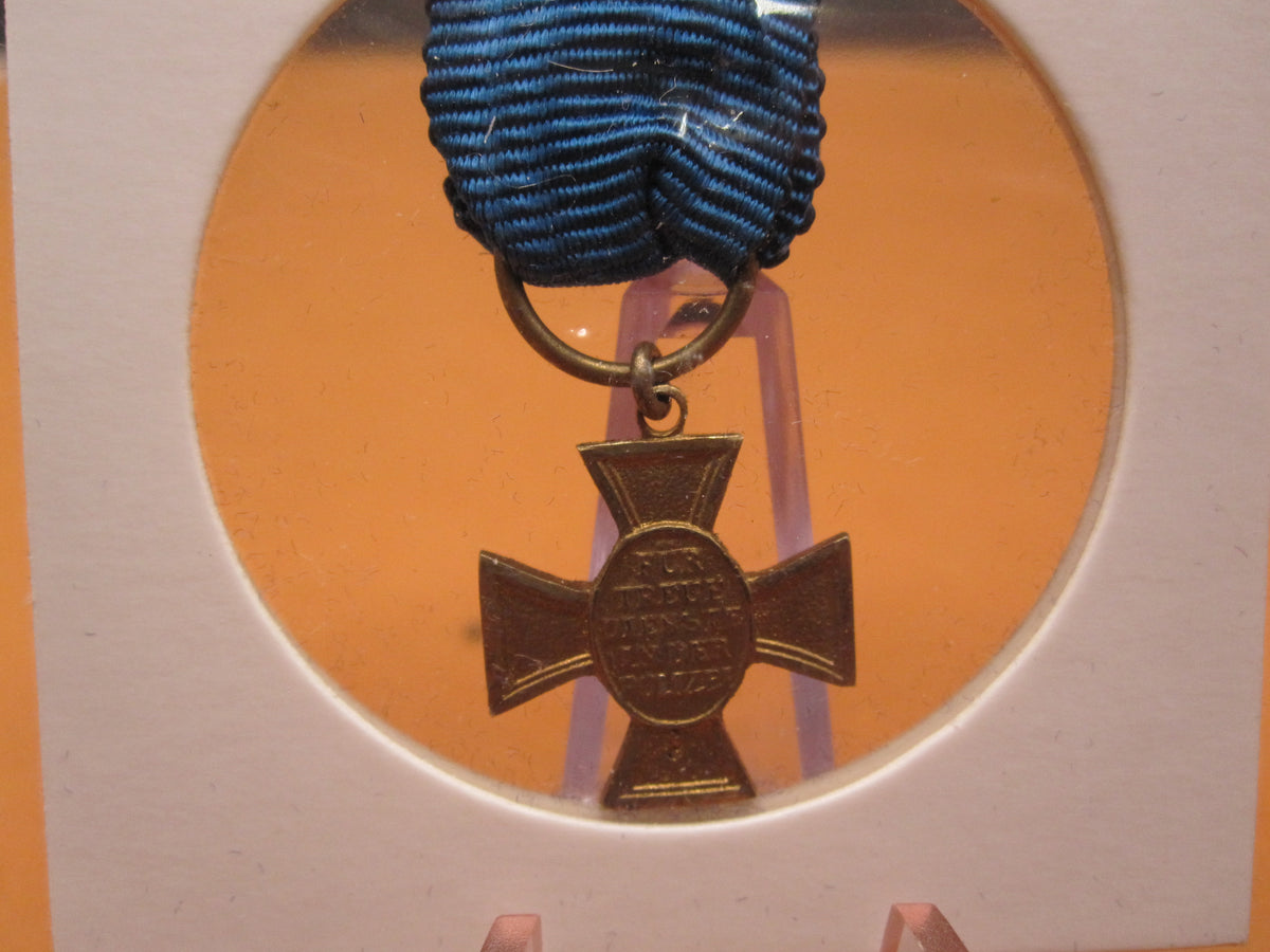 H.W.  -  - Miniatur Kreuz für 25 Dienstjahre in der deutschen Polizei