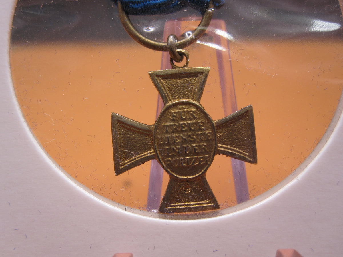 H.W.  -  - Miniatur Kreuz für 25 Dienstjahre in der deutschen Polizei