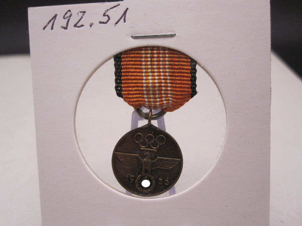 H.W.  -  - Miniatur Medaille für Olympiade 1936 in Berlin Olympische Spiele