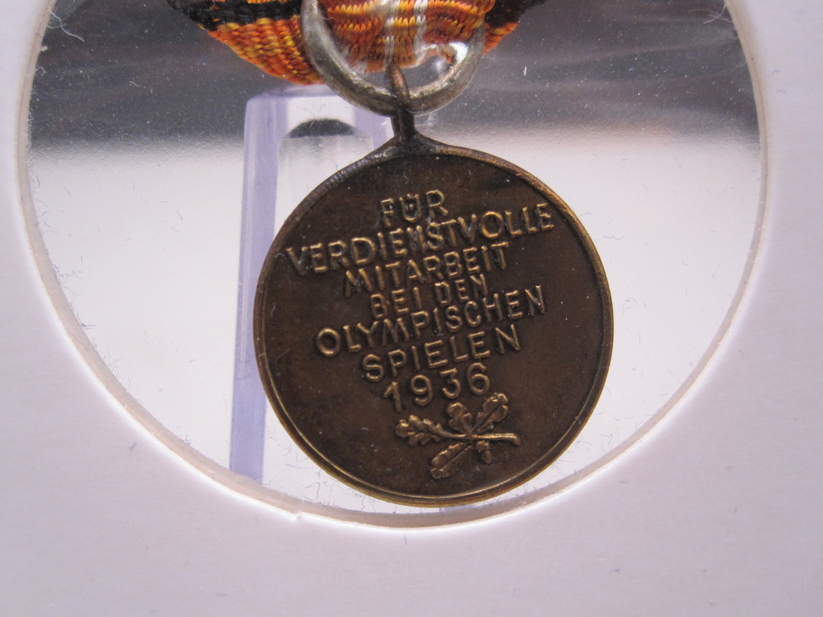 H.W.  -  - Miniatur Medaille für Olympiade 1936 in Berlin Olympische Spiele