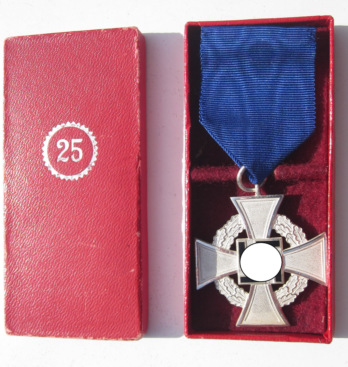 Treudienst-Ehrenzeichen für 25 Jahre in Verleihungsschachtel Hersteller: Wächtler &amp; Lange