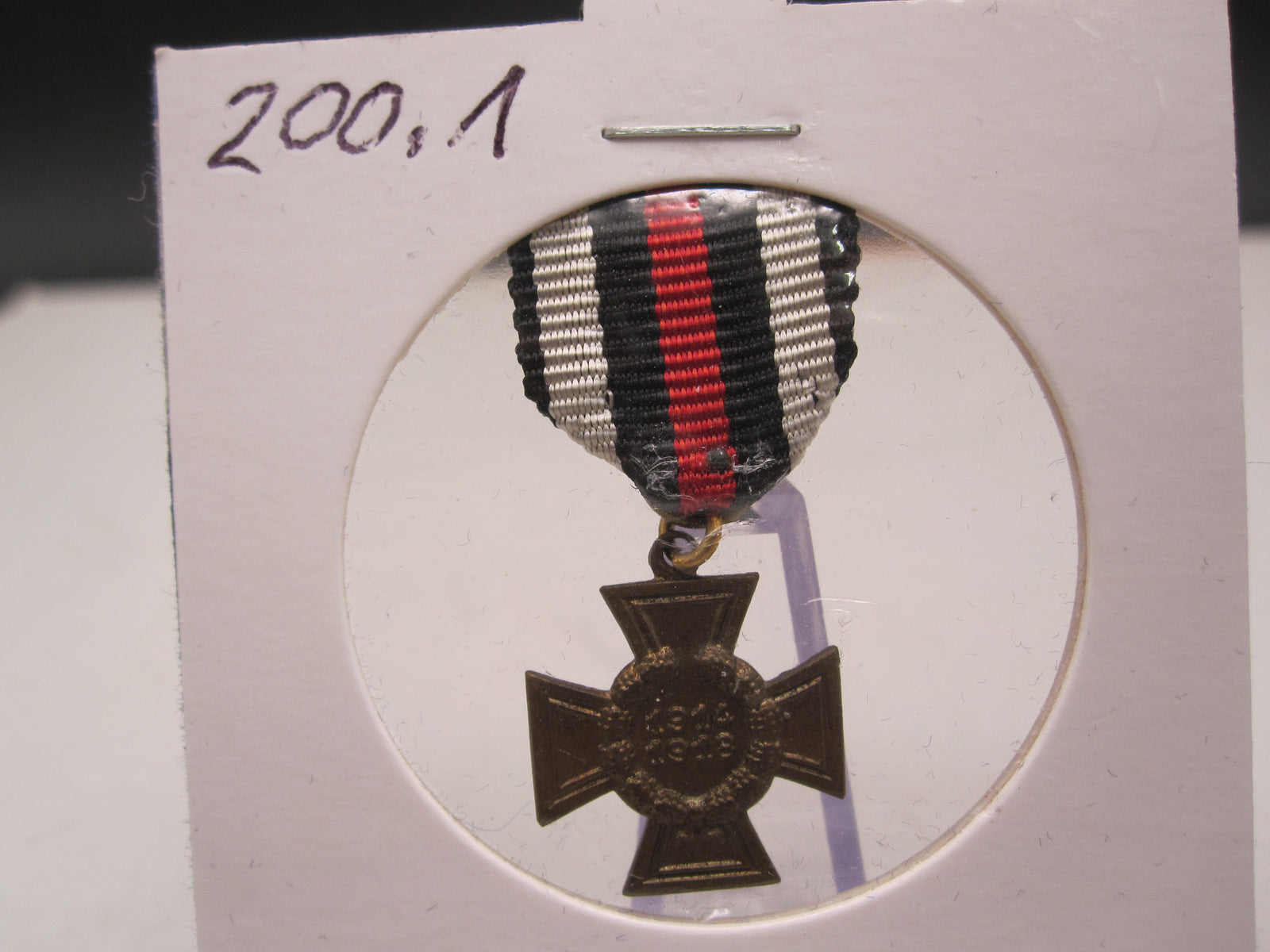 H.W.  -  -  Miniatur Kreuz Ehrenkreuz für Kriegsteilnehmer 1914 - 1918