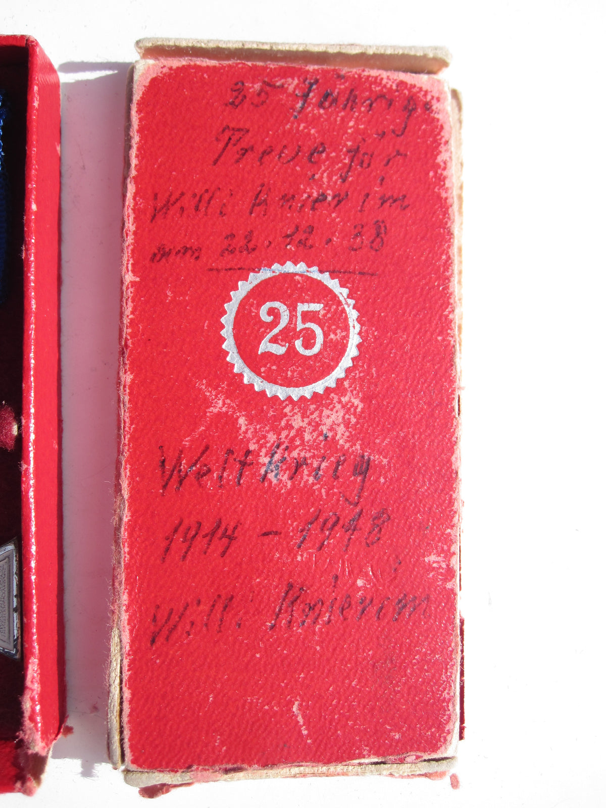 Treudienst-Ehrenzeichen für 25 Jahre in Verleihungsschachtel Hersteller: Wächtler &amp; Lange