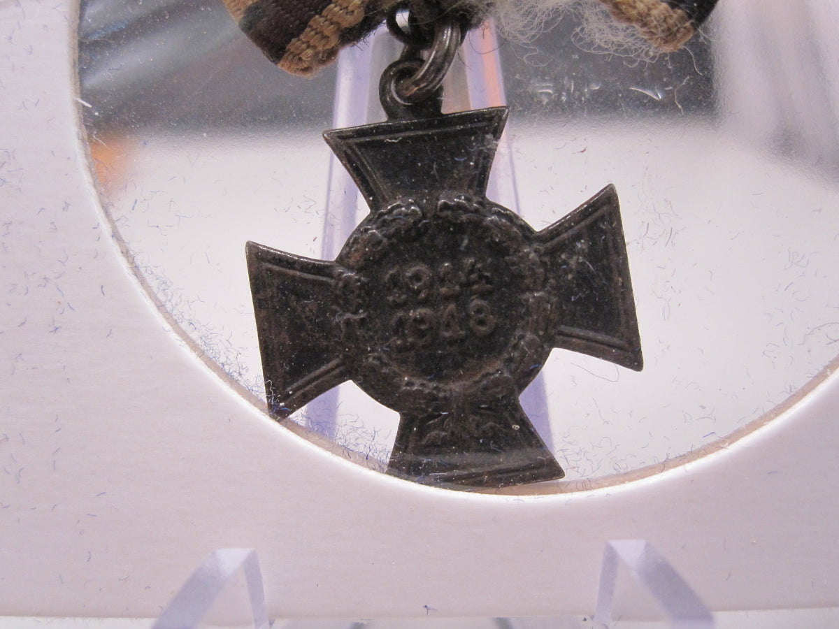 H.W.  -  -  Miniatur Kreuz Ehrenkreuz für Witwen , Waisen , Eltern 1914 - 1918