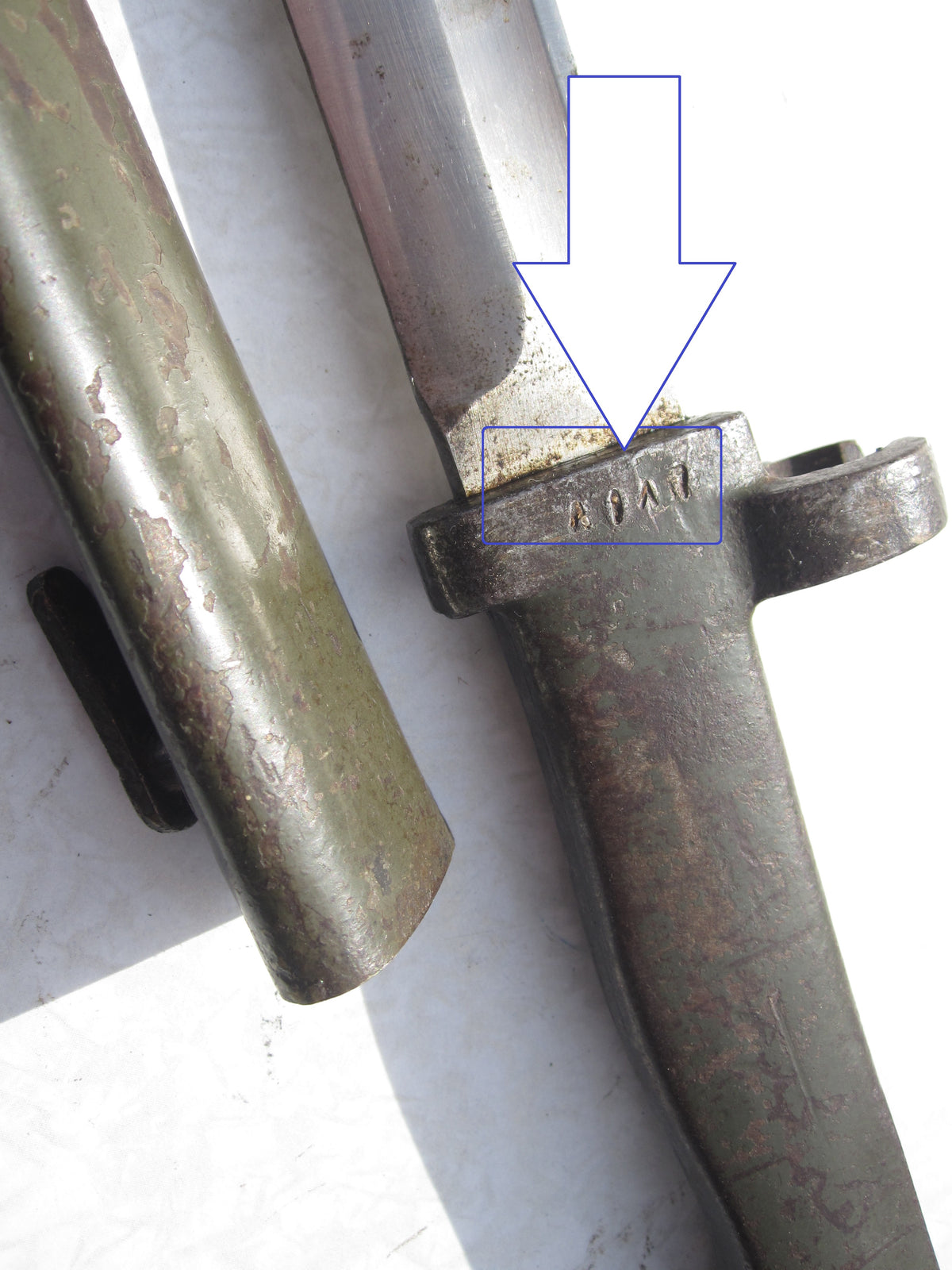 Türkei Osmanisches Reich Aushilfsseitengewehr Notbajonett Bajonett 1.Weltkrieg  Preußen Türkei SELTENE VARIANTE