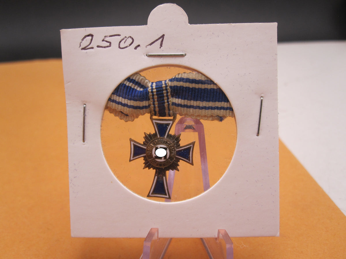 H.W.  -  -  Miniatur Kreuz Ehrenkreuz der deutschen Mutter / Mutterkreuz in Bronze