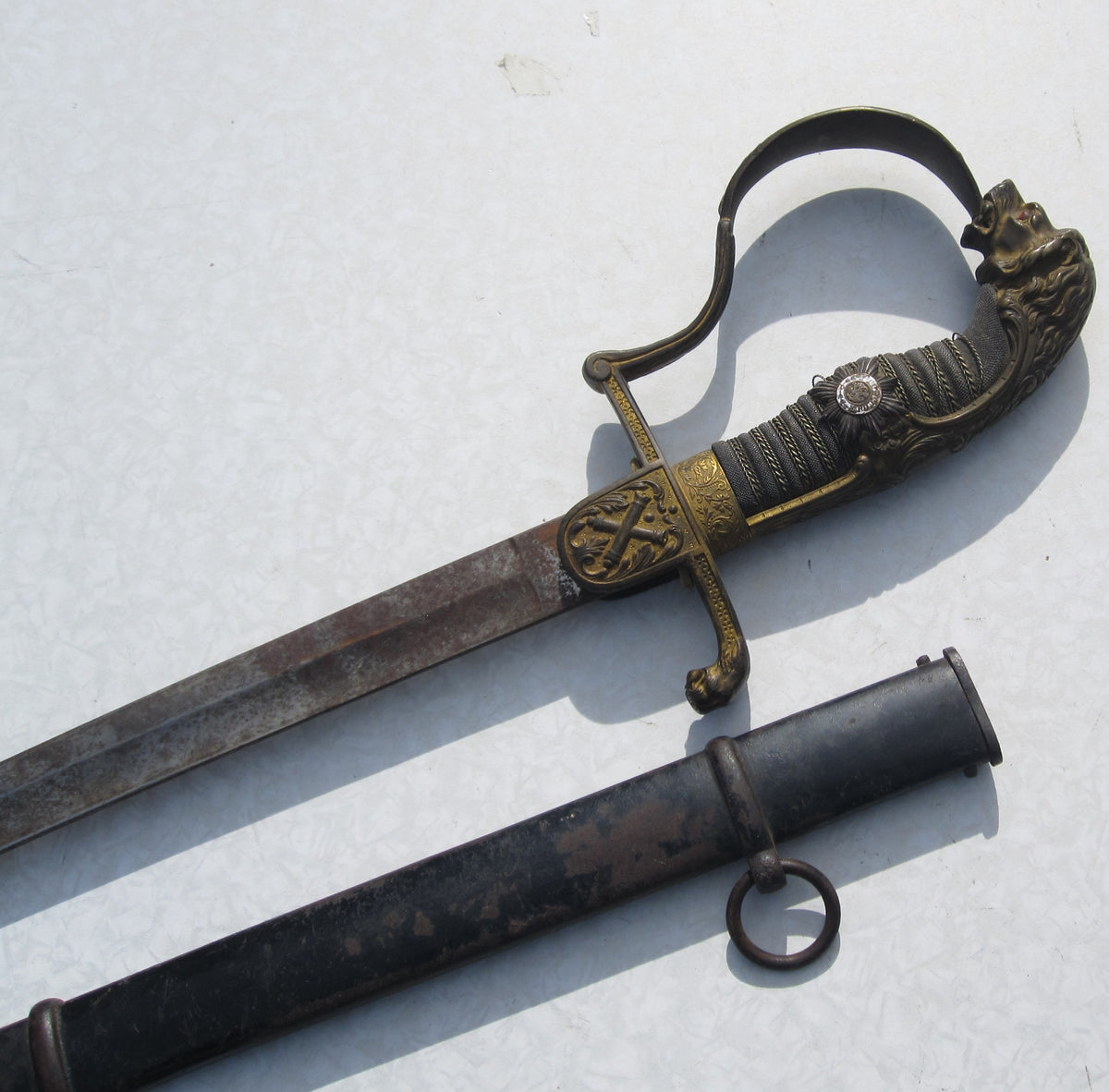 Löwenkopfsäbel Garde Preußen Hersteller: unbekannt