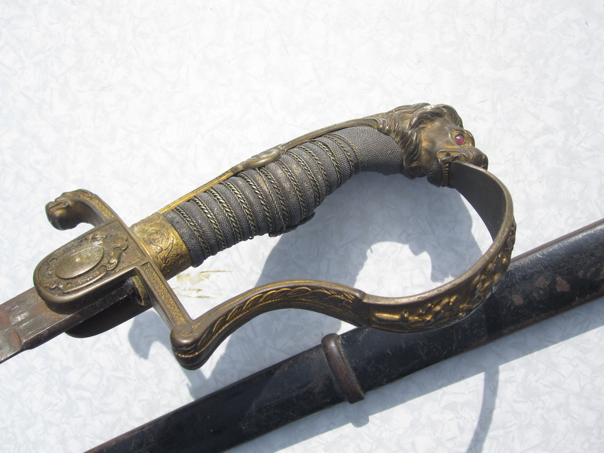 Löwenkopfsäbel Garde Preußen Hersteller: unbekannt