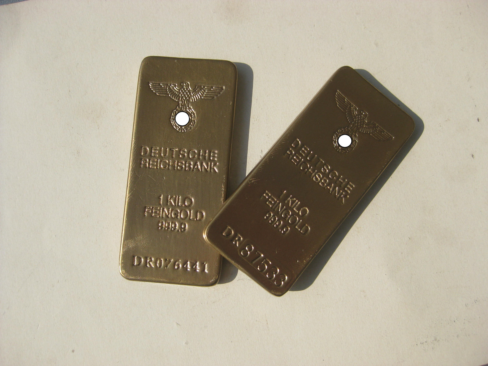 Spaßartikel Goldbarren der deutschen Reichsbank 1 Kilo Feingold 999,9 Sammleranfertigung