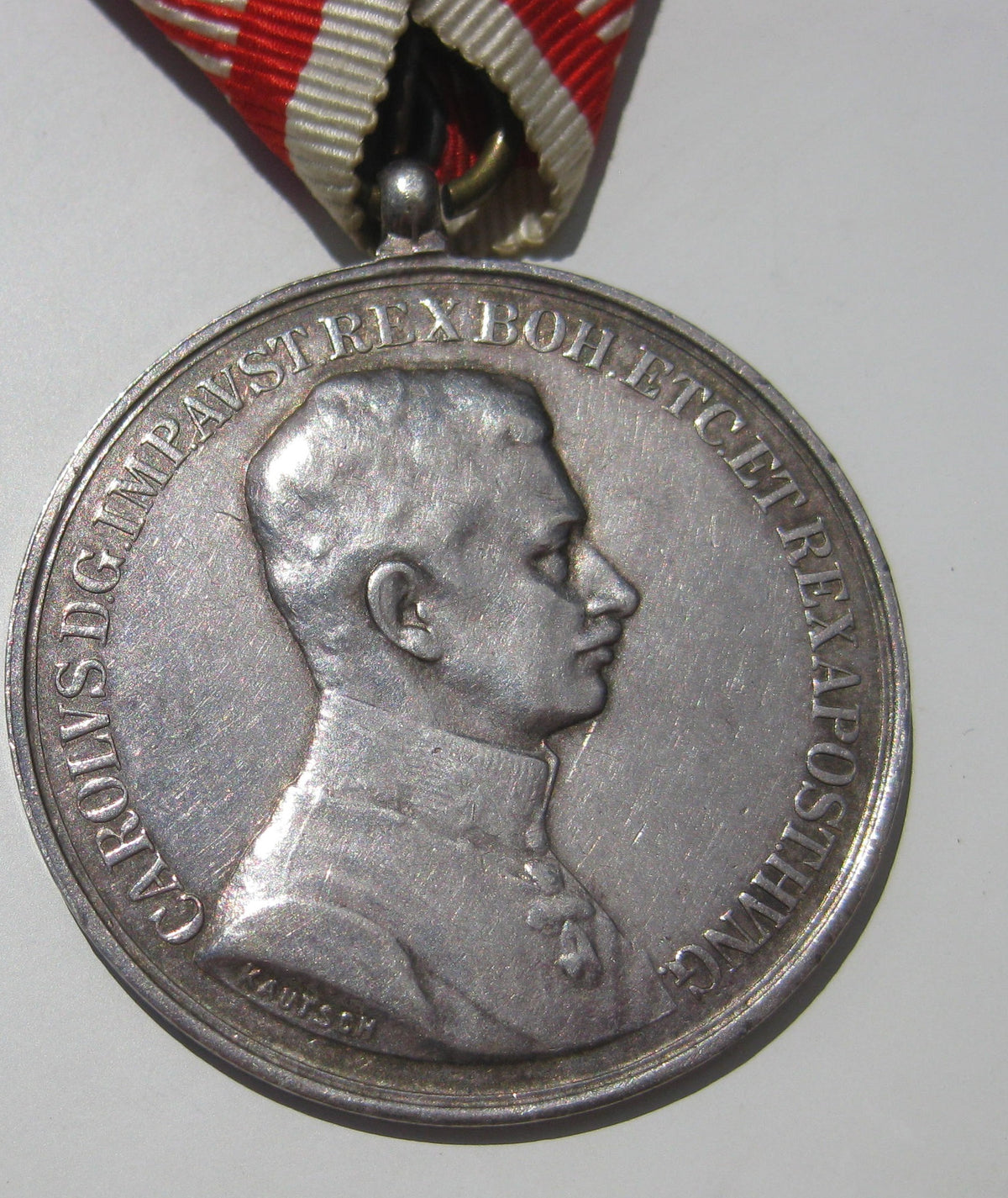 Große silberne Tapferkeitsmedaille Medaille Österreich 1914    H.W.