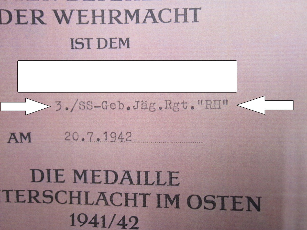 ORIGINALES  SS - Edelweiss für die Bergmütze SS-Gebirgsjäger Effekten der Schutzstaffel