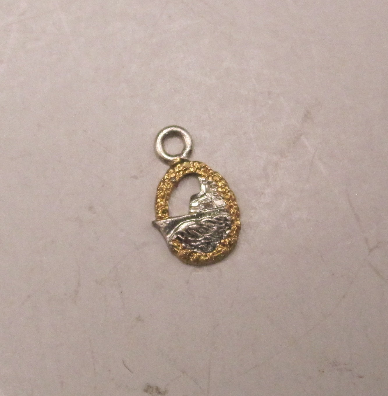 H.W.  -  - Miniatur Zerstörerkriegsabzeichen der Kriegsmarine Modell / Ausführung 1957