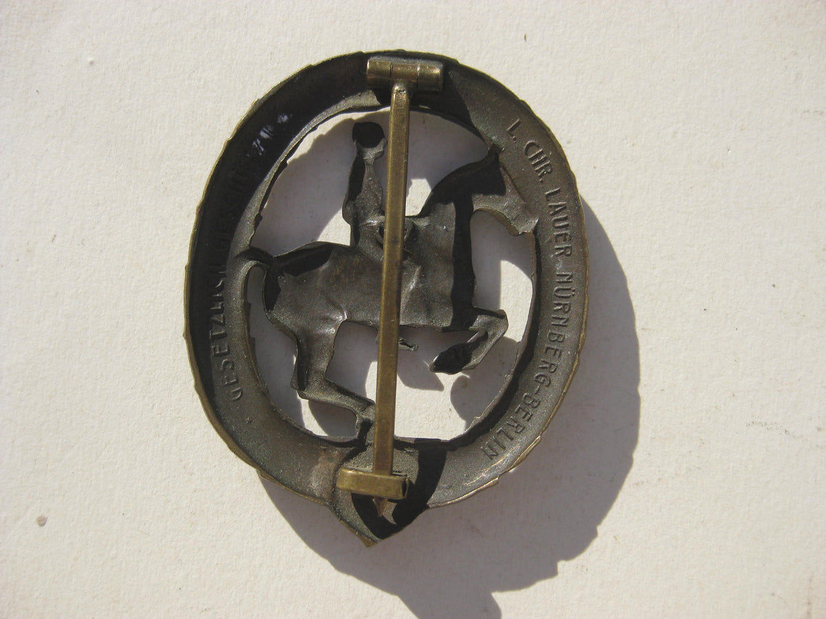 H.W.       3.Reich Reitersportabzeichen in BRONZE  1933 - 1945