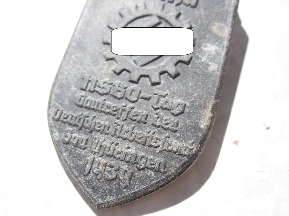 Abzeichen NSBO Gautag Gotha / Thüringen 1939 Hersteller: M9/32