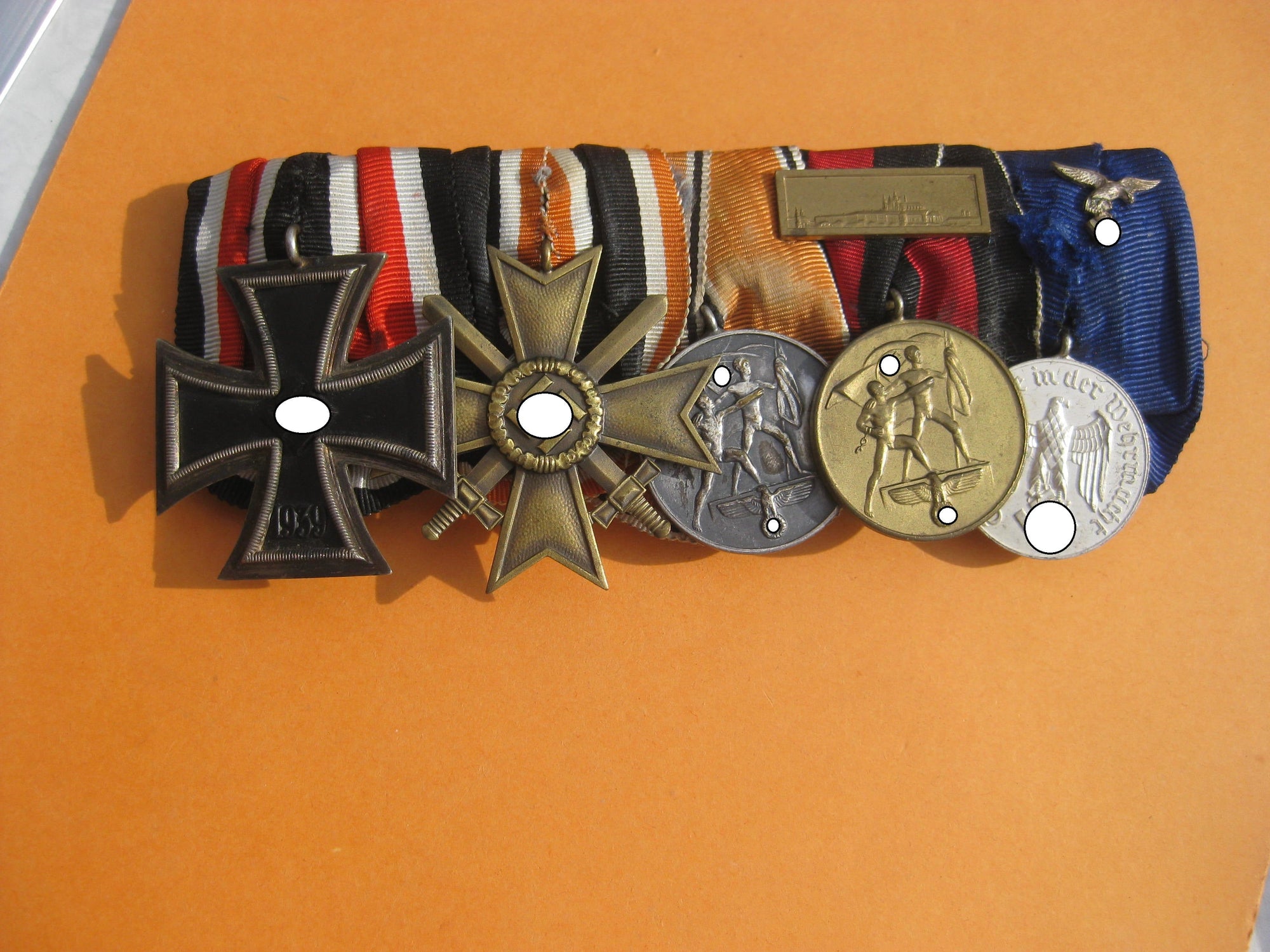 5er Ordensspange Eisernes Kreuz Ostmedaille Dienstauszeichnung Luftwaffe