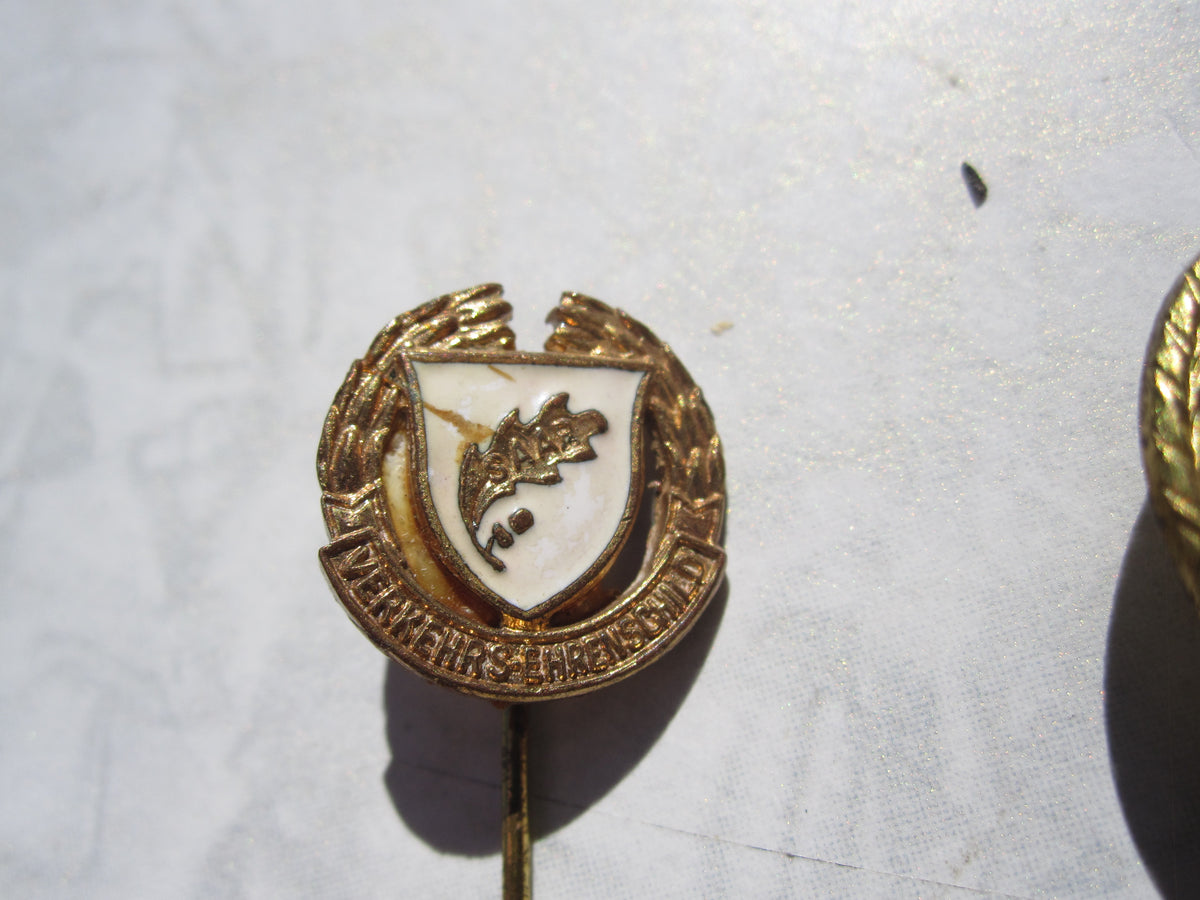 SET 2 Abzeichen SAARLAND Verkehrs - Ehrenschild in Gold als Miniatur