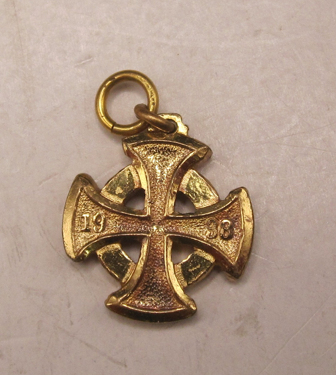 H.W.  -  - Miniatur Kreuz für Verdienste im Luftschutz Ehrenzeichen 1.Klasse 1938 Modell / Ausführung 1957