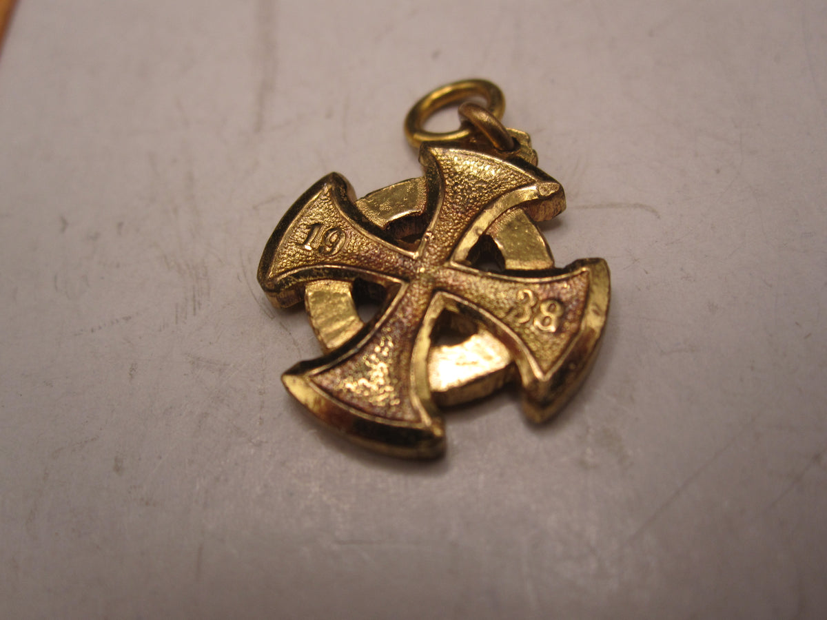 H.W.  -  - Miniatur Kreuz für Verdienste im Luftschutz Ehrenzeichen 1.Klasse 1938 Modell / Ausführung 1957