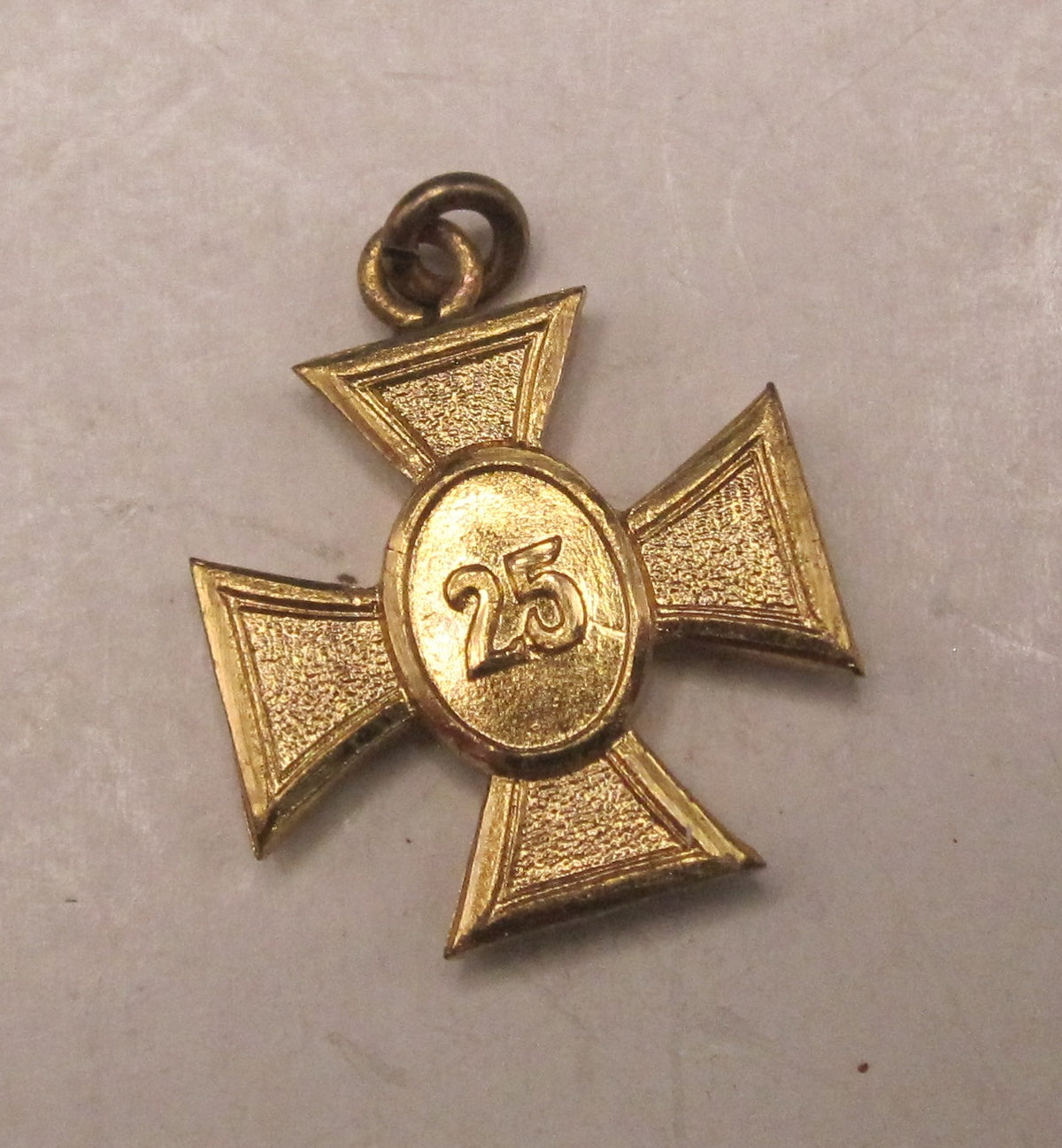 H.W.  -  - Miniatur Kreuz Polizeidienstauszeichnung für 25 Jahre Modell / Ausführung 1957