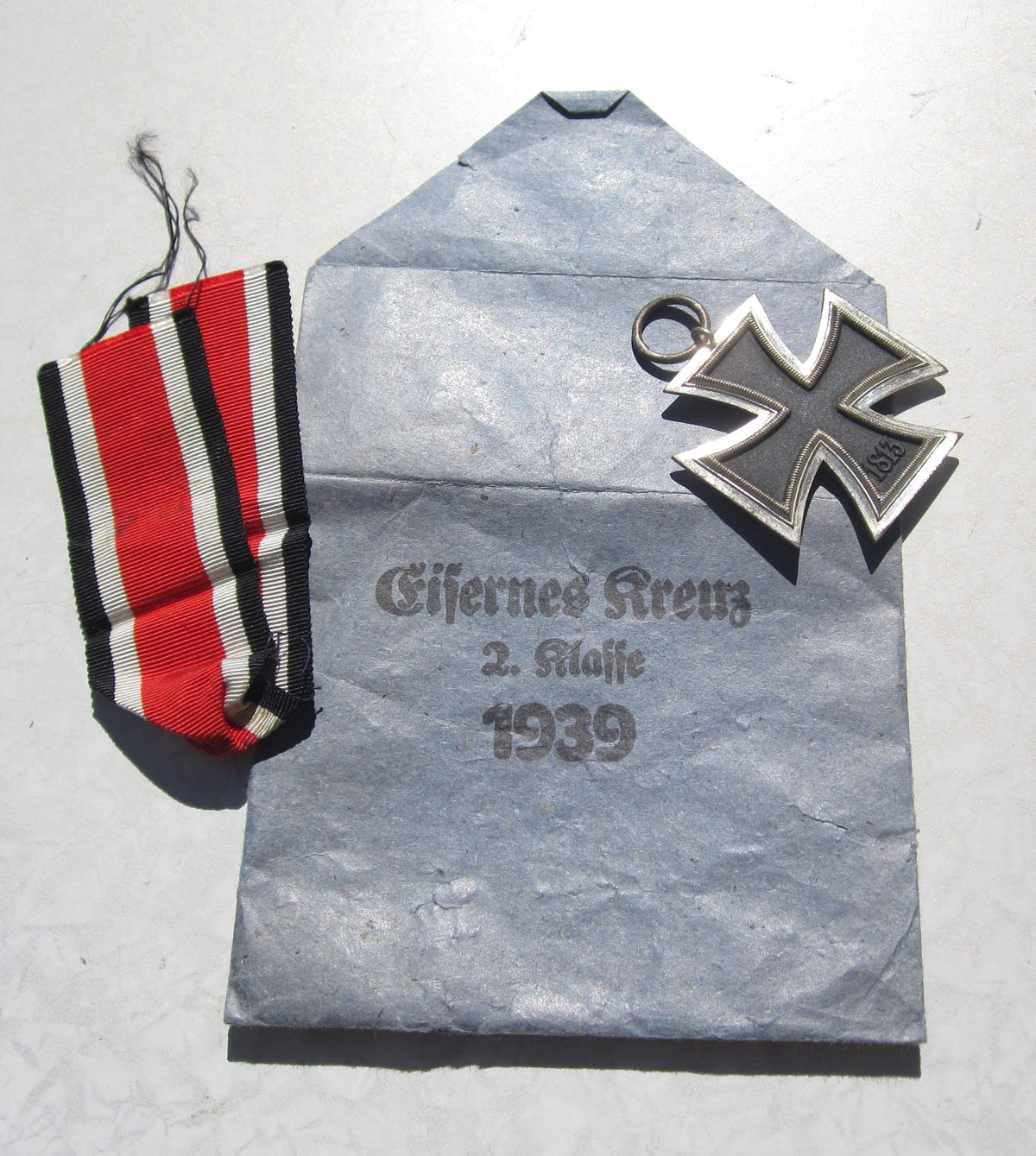 Eisernes Kreuz 2.Klasse 1939 (EK2/39) EXTREM SELTENER Hersteller "93" In Verleihungstüte
