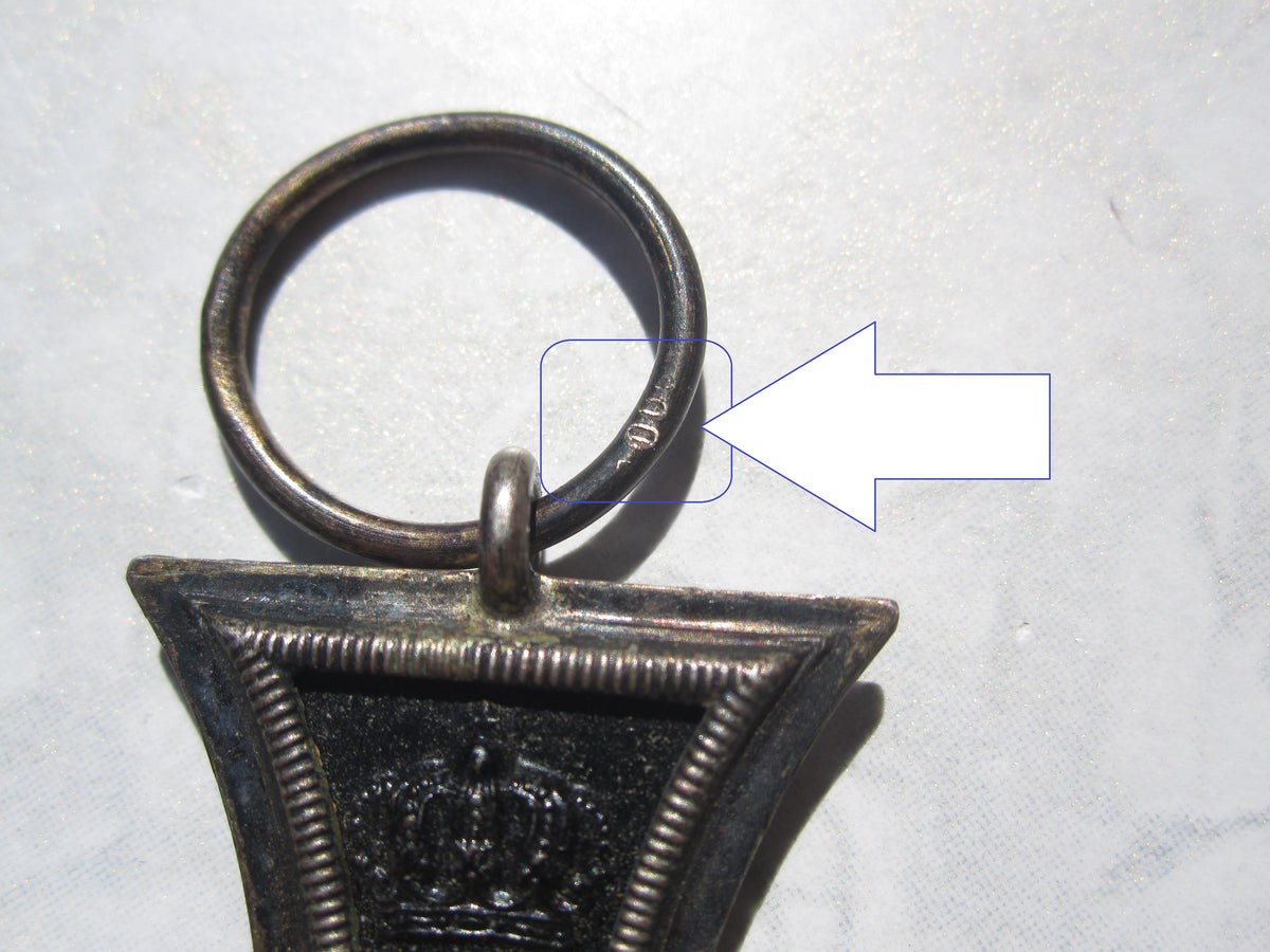 Eisernes Kreuz 2.Klasse 1914 (EK2/14) in 800er SILBERSTEMPEL / Punze