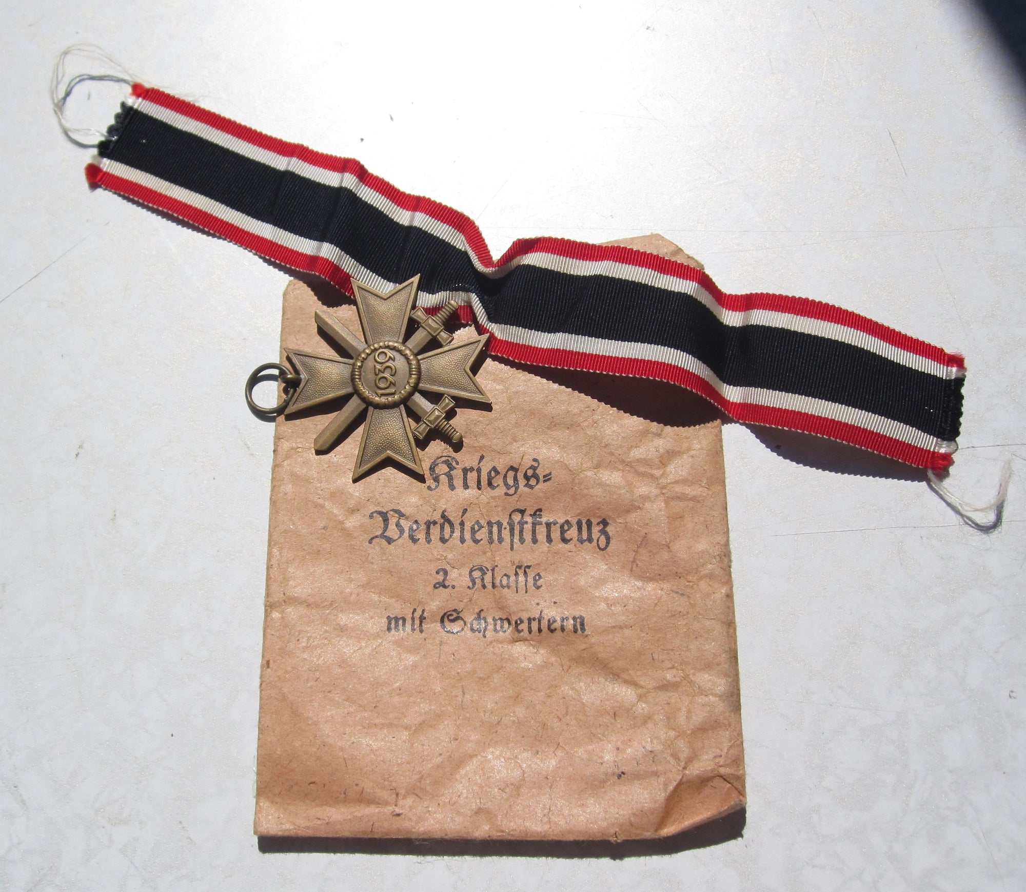 Kriegsverdienstkreuz 2.Klasse mit Schwertern KVK2/39 Hersteller: Friedrich Orth in Wien