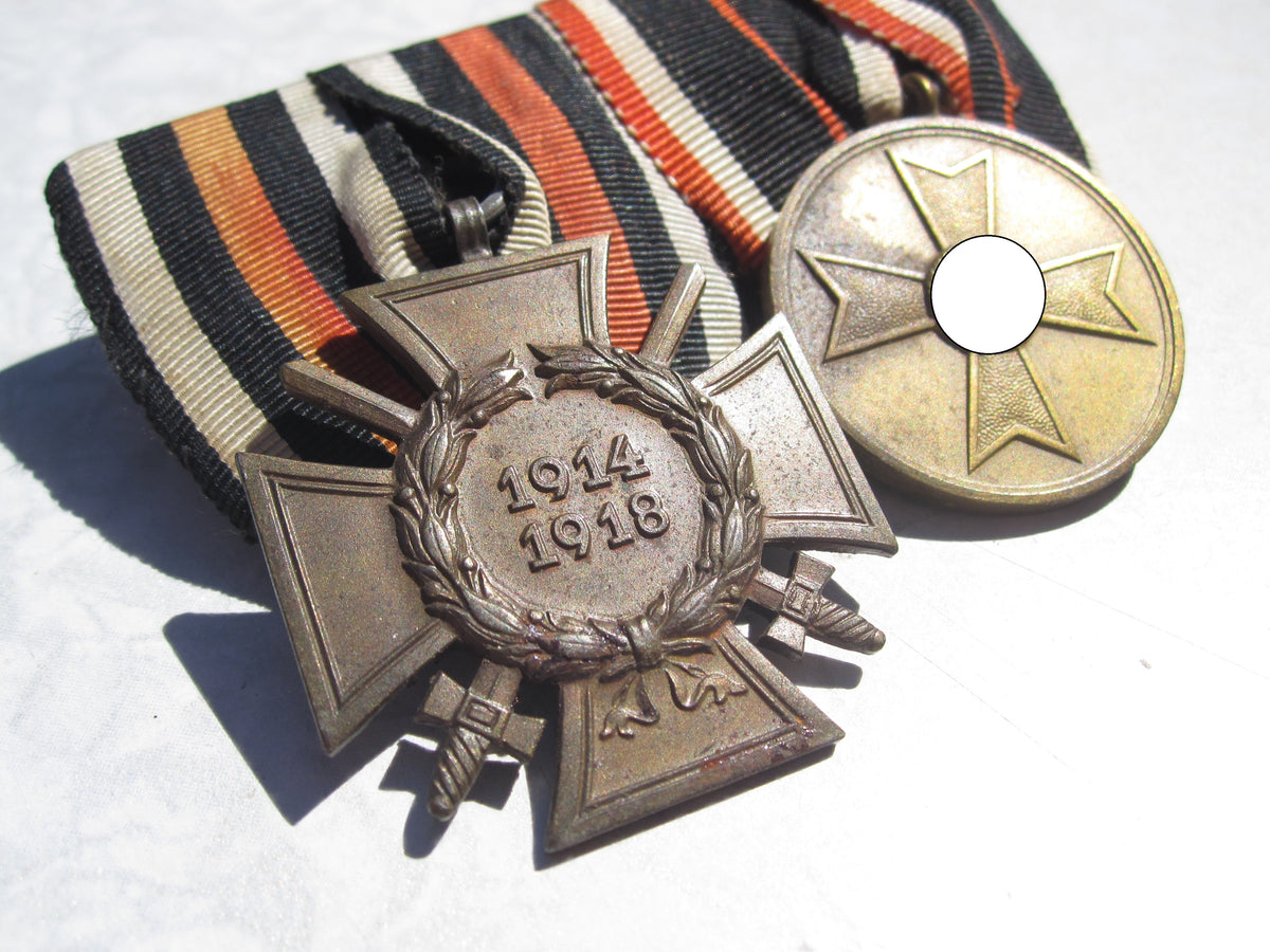 2er Ordensspange Ehrenkreuz für Frontkämpfer &amp; Medaille zum Kriegsverdienstkreuz 1939