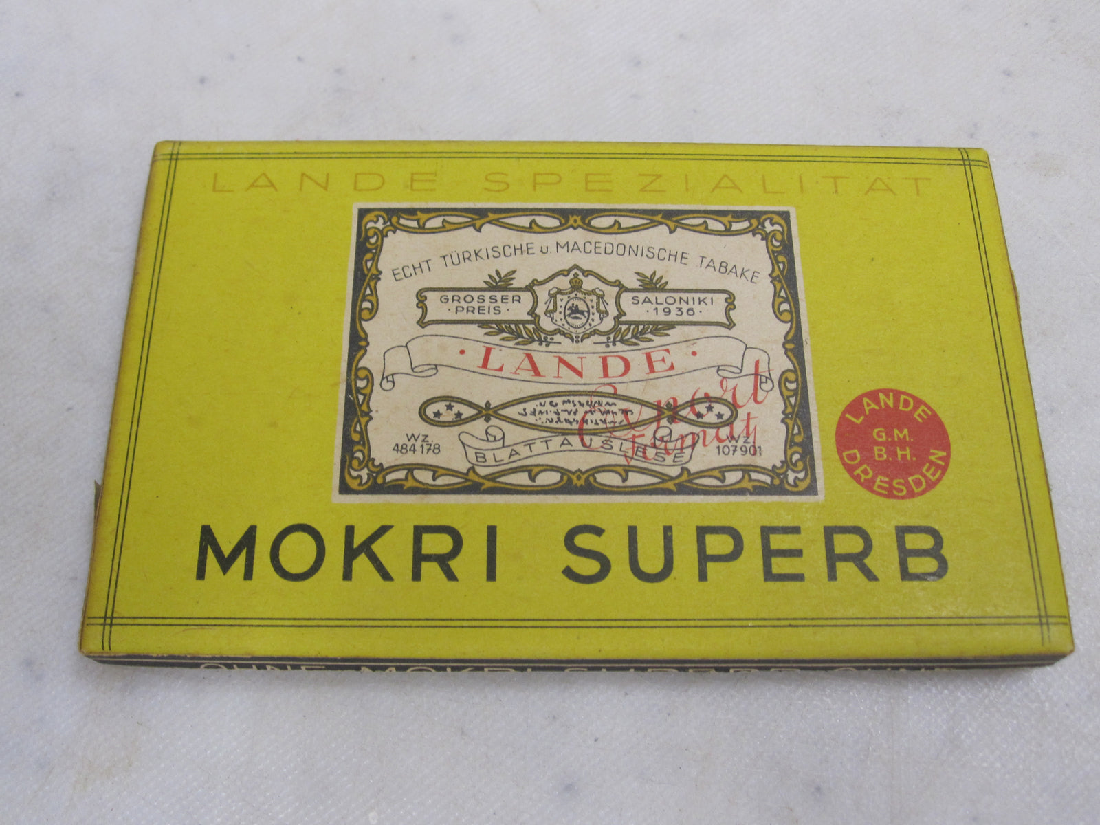 ungeöffnete Marketenderware Wehrmacht Zigaretten MOKRI SUPERB Dresden