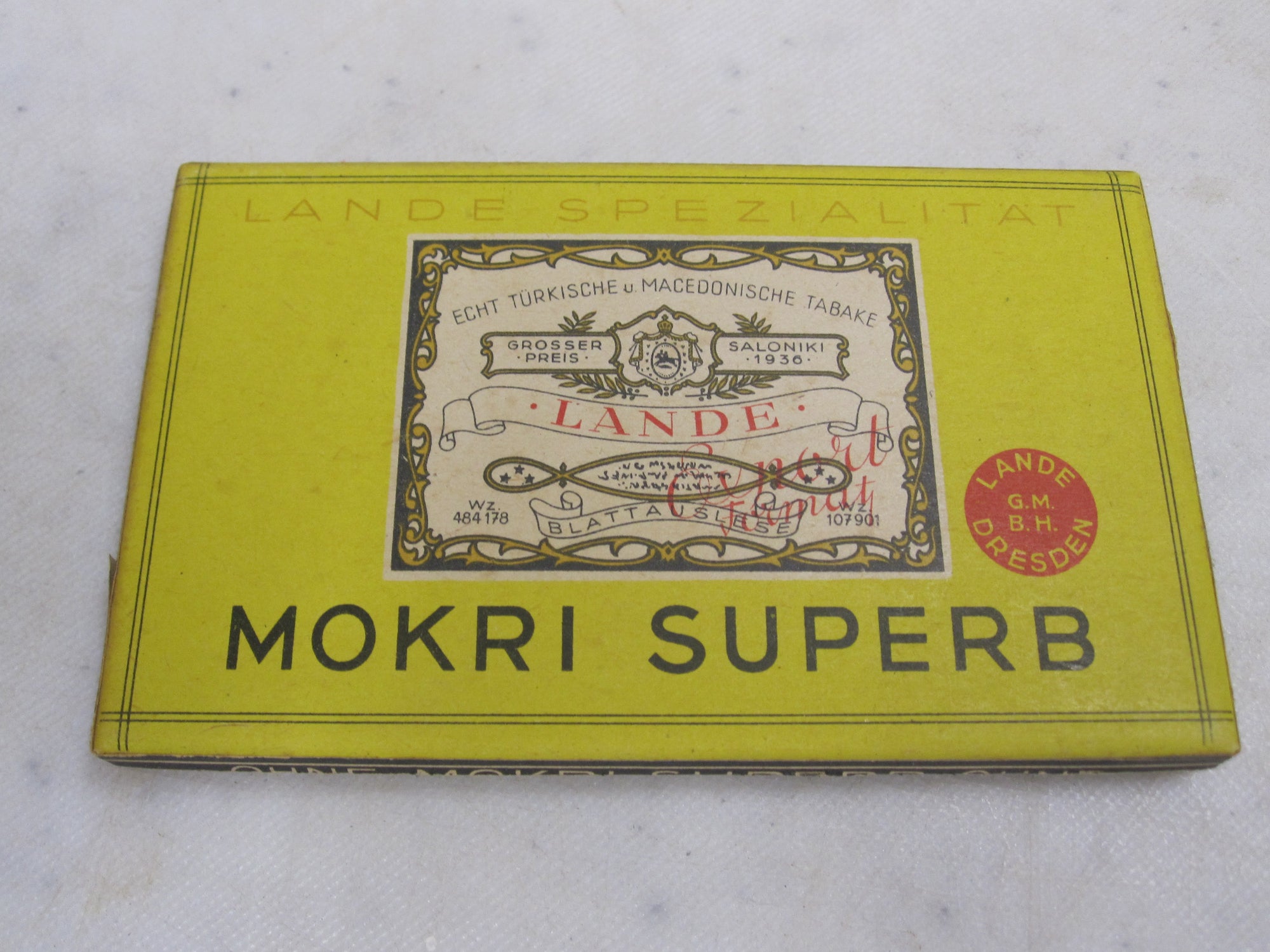 ungeöffnete Marketenderware Wehrmacht Zigaretten MOKRI SUPERB Dresden