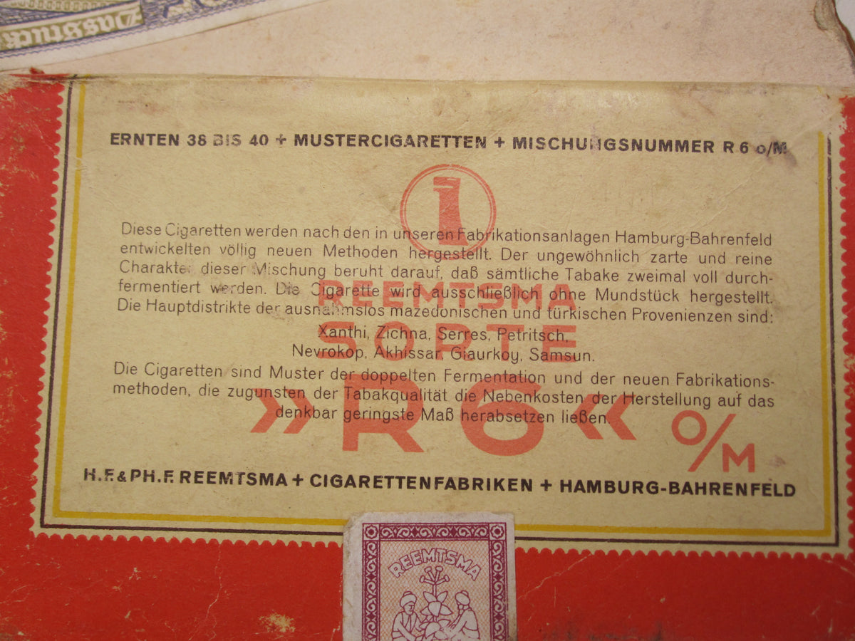 Marketenderware Wehrmacht Zigaretten Reemtsma R6 geöffnet
