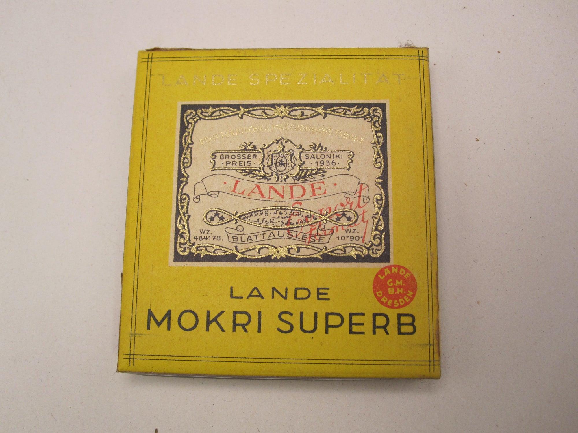 ungeöffnete Marketenderware Wehrmacht Zigaretten MOKRI SUPERB Dresden