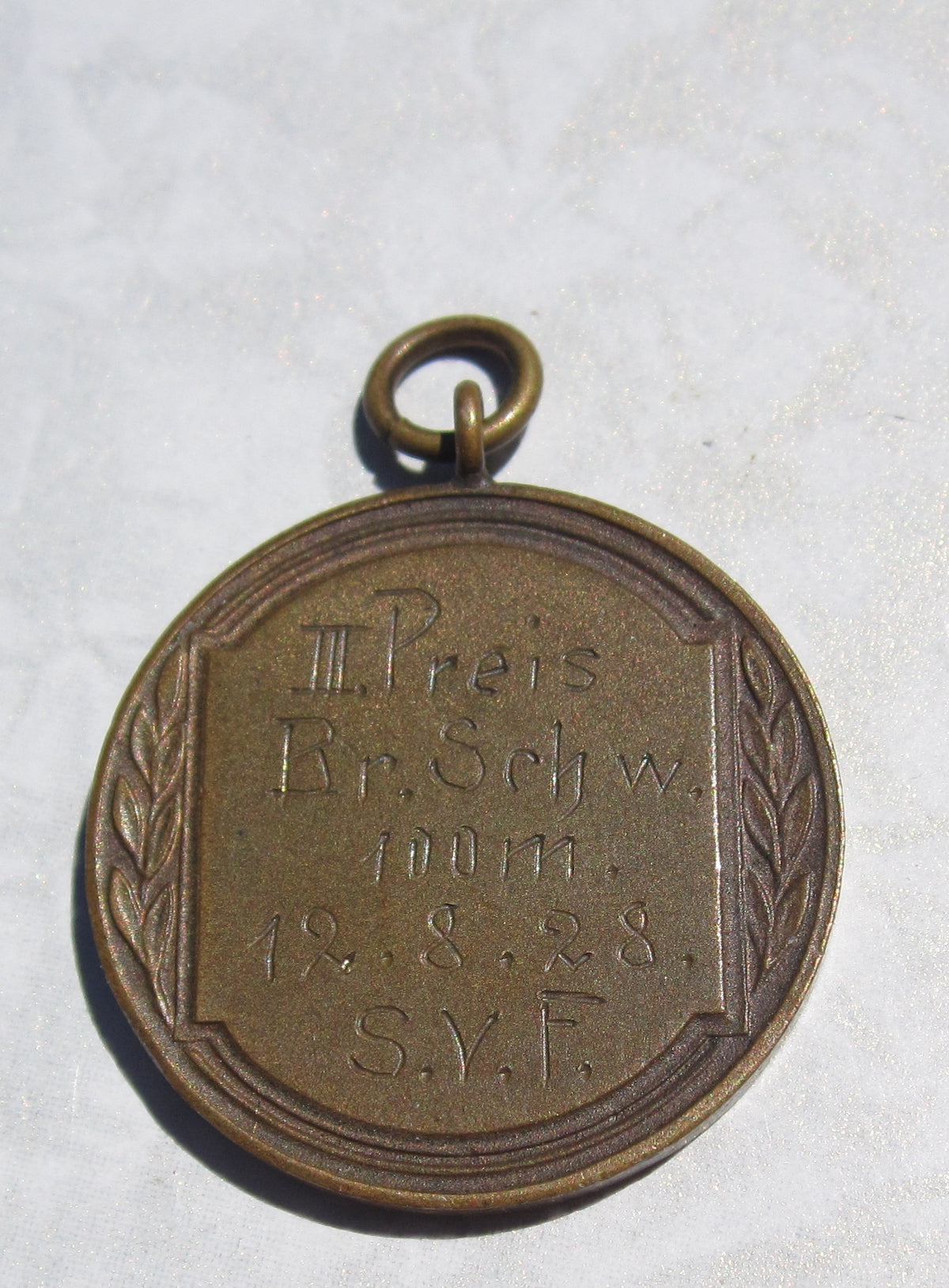 Abzeichen Olympiade Sportabzeichen Sportauszeichnung Schwimmen Frankfurt 1928