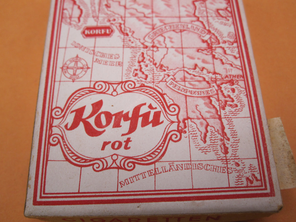 ungeöffnete Marketenderware Wehrmacht Zigaretten KORFU / rot Dresden