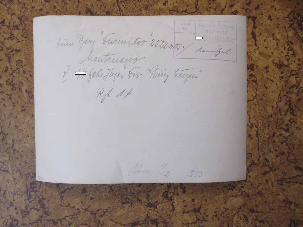 ORIGINALE 5 Großformatige Fotos SS-Gebirgsjäger Gebirgs Division &quot; PRINZ EUGEN &quot;  KRIEGBSBERICHTER  Serbien Montenegro Bosnien Balkanfeldzug