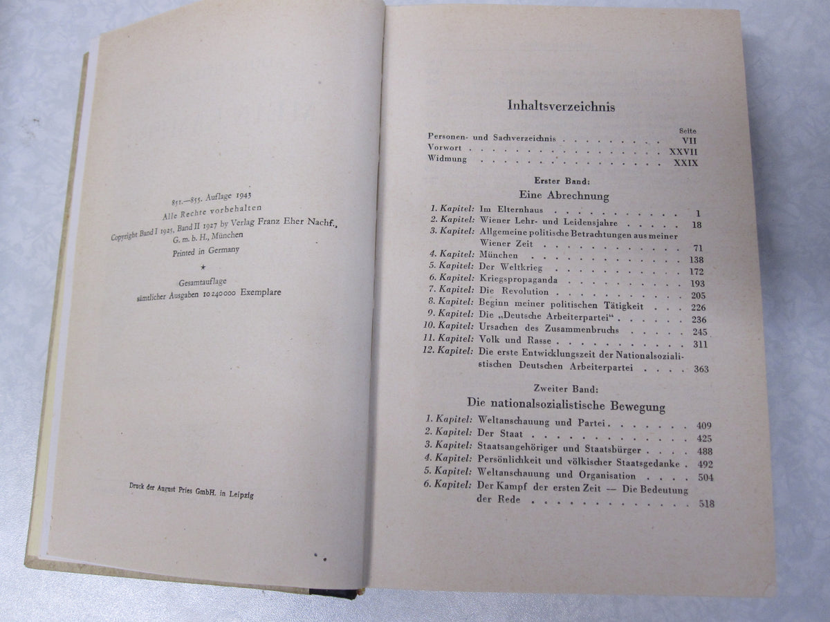 Buch Mein Kampf Hochzeitsausgabe von 1938 GERA in Thüringen Adolf Hitler