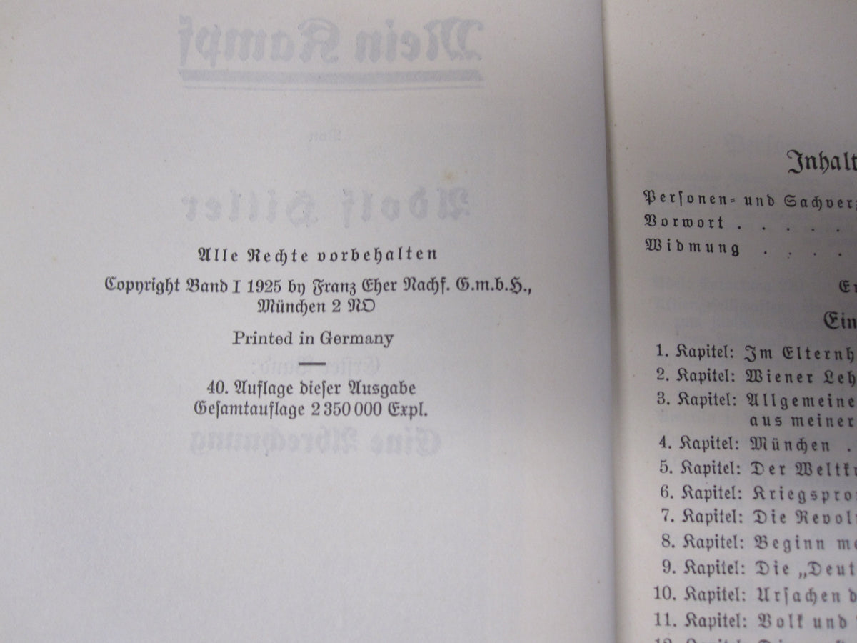 Mein Kampf Ausgabe von 1936 Zwei einzellne Bände !!