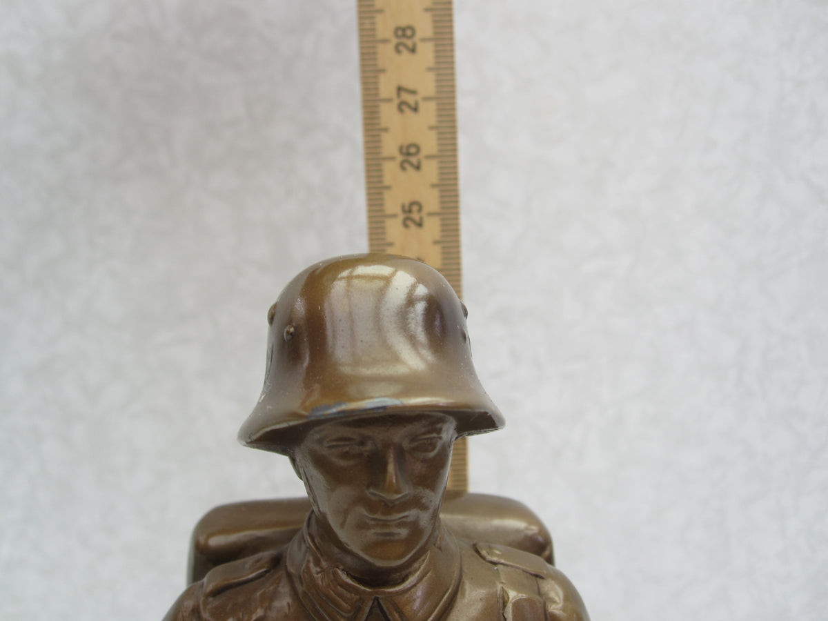 Erinnerungsstück Soldatenbüste Wehrmachtssoldat mit Stahlhelm Büste